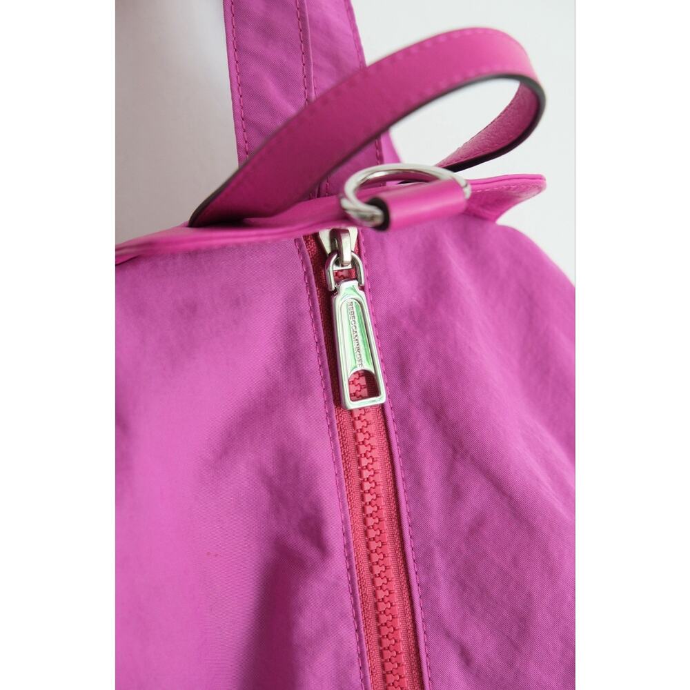 Rebecca Minkoff Julian Hot Pink Nylon/Leather Backpack PRODUCTION SAMPLE - Picture 3 of 12